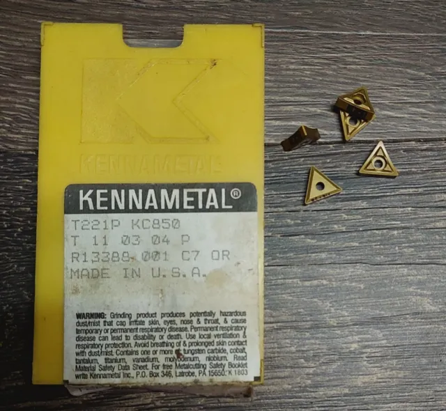 Kennametal T221P KC850 Inserts Pack Of 5