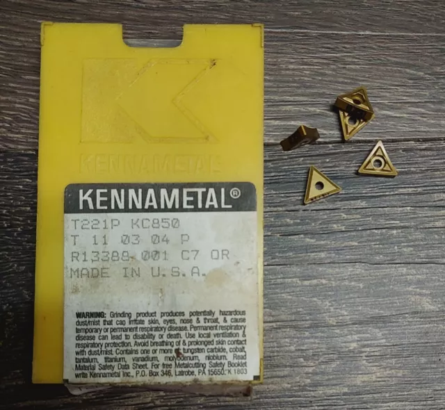 Kennametal T221P KC850 Inserts Pack Of 5