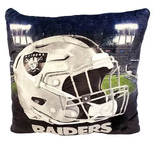 NFL Los Angeles Raiders Officially Licensed LED Lights-Up Plush Pillow 16"X16"