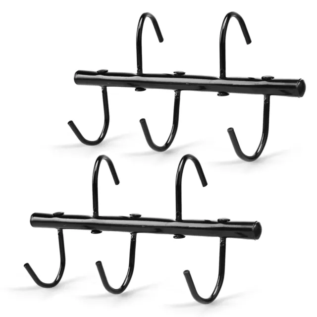 2Pcs horseTack Rack with Swivel Hooks 5 Hook Portable Bridle Hooks Tack Hangers