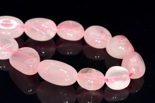 7-9MM Madagascar Rose Quartz Pebble Nugget Grade AAA Genuine Natural Loose Beads