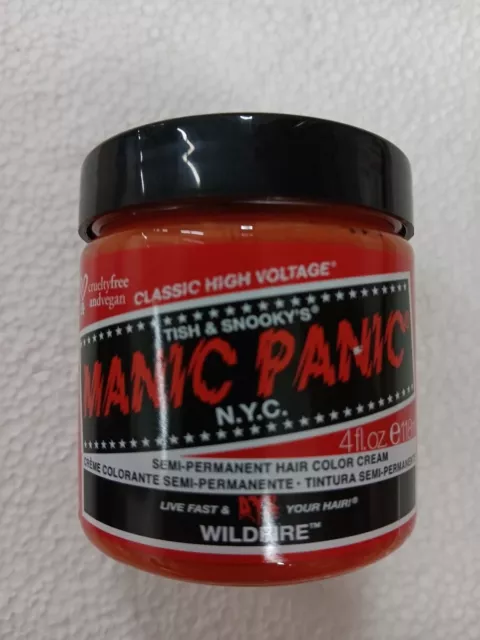 Manic Panic Vegan Semi Permanent Hair Dye Color Cream 118 mL (Wild Fire)