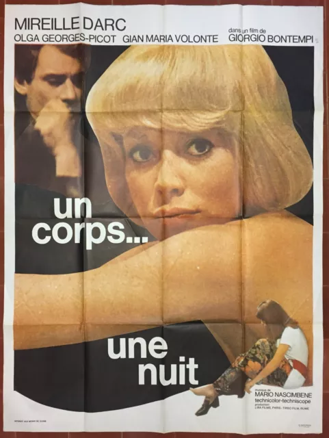 Affiche UN CORPS UNE NUIT Gian Maria Volonte MIREILLE DARC 120x160cm *