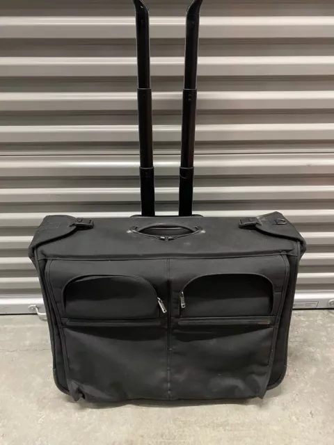 TUMI Black Alpha Ballistic Nylon Long Wheeled Garment Bag Luggage