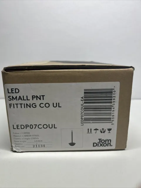 Tom Dixon: MELT Copper LED Pendant Light Fitting Only. For Melt Shades