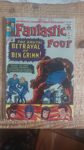 Fantastic Four # 41 - Frightful Four Kidnap The Thing - Jack Kirby Cover And Art