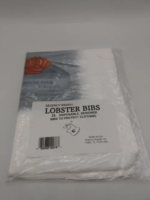 Regency Wraps Lobster Bibs 25 Disposable Bibs