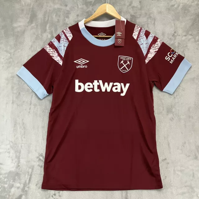 2022/2023 West  Ham United Home Shirt  Official Umbro Adult Size Large NWT