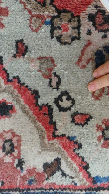 Large  PERSAIN CARPET RUG HAND MADE Oriental living Room Vintage 9ft x 6ft 1" 3