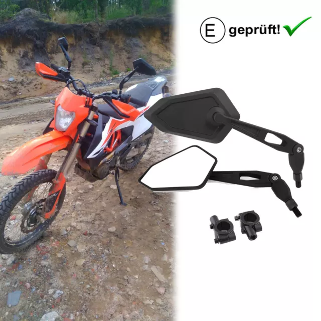 Moped Off-road Dirt Bike Motorrad UTV ATV E-Mark Seiten Rückspiegel 360° M10