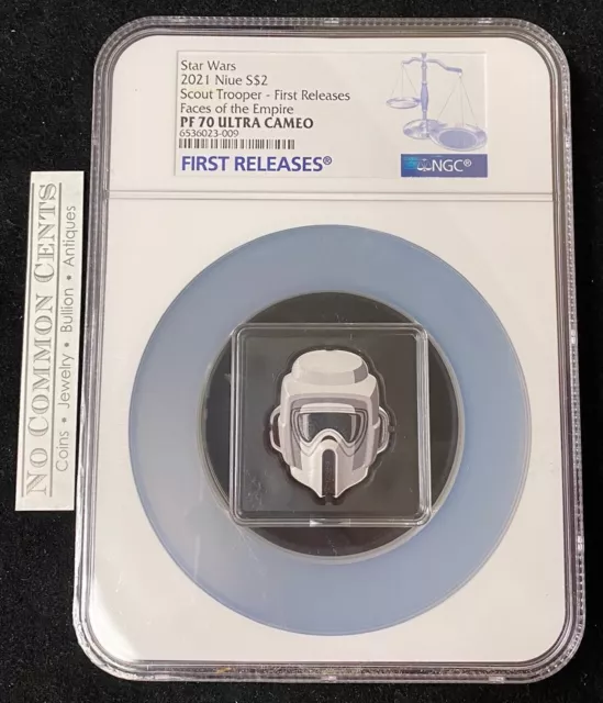 2021 Star Wars Faces of the Empire Scout Trooper 1 oz Silver Coin NCG PF70 UCAM