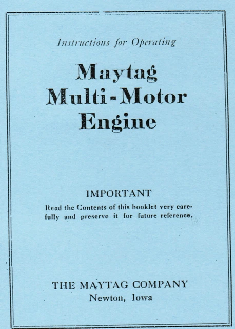 Maytag Engine & Washer Decal Black Gold Red Gas Motor Wringer