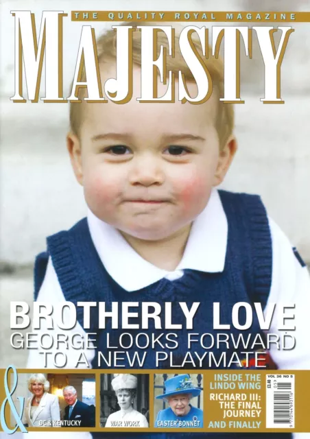 Majesty Magazine, Prince George, Kate Middleton, William, King Charles, May 2015
