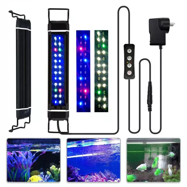 Aquarium Light Lighting 30-45cm Full Spectrum Aqua Plant Fish Tank Bar LED Lamp