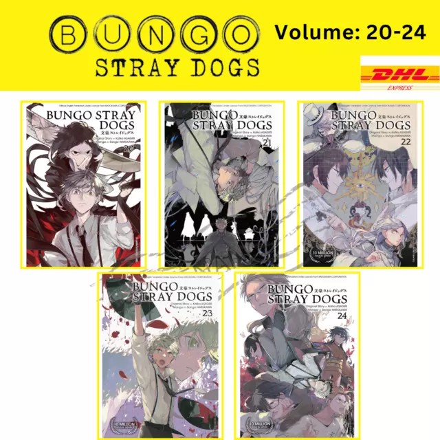 Bungo Stray Dogs Manga Set Volume 20-24 English Version New Comic Book fast ship