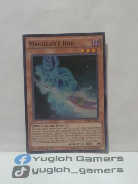 Yugioh Magician's Rod 1St Edition Tdil-En019 Super Light Played