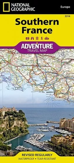 National Geographic Southern France Adventure Travel Map #3314 - FREE Shipping!