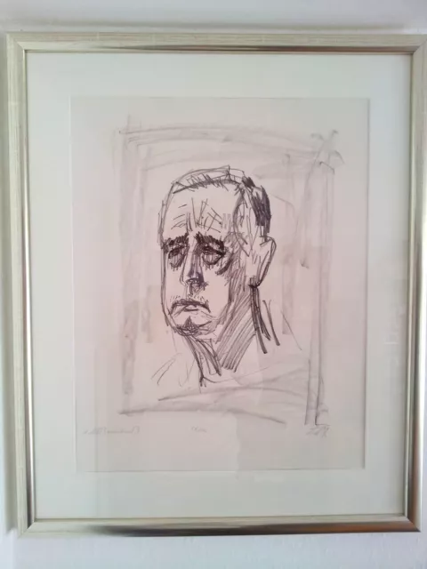 Otto Dix, Portrait Carl Jacob Burckhardt II. 1961.  Exemplar 66/100 Handsigniert