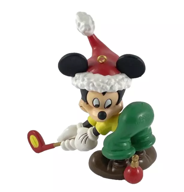 Disney Christmas Mickey Mouse Golfing Enseco Ornament NO BOX Ornament Ball