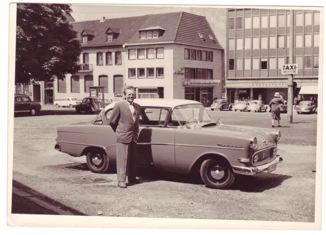 Altes großes Foto Opel Rekord P1 Limousine Auto Oldtimer 50/60er Euskirchen
