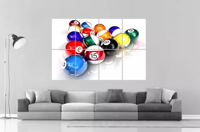 POOL TABLE   Wall Art Poster Grand format A0 Large Print