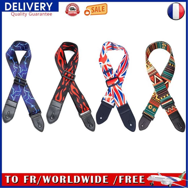 Leather Guitar Strap Adjustable Acoustic Folk Electric Guitar Bass Belts Musical