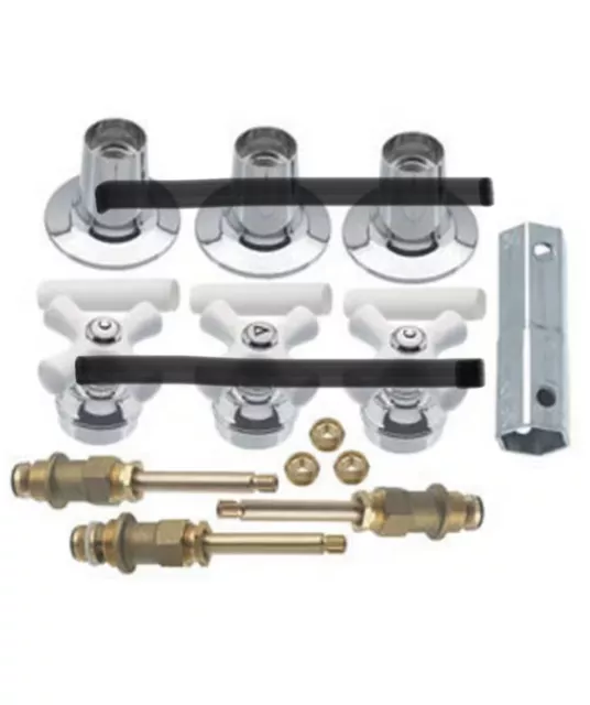 NEW DANCO Porcelain Cross-Handle Bathtub and Shower Faucet Rebuild Kit(parts)