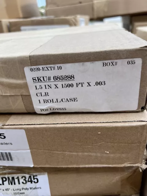 1.5 inches x 1500 feet 3 Mil Clear Poly Roll