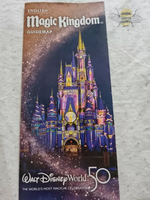 WALT DISNEY WORLD 50th Anniversary Park Map Magic Kingdom £2.99 ...