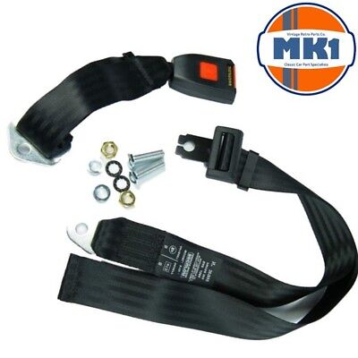 FORD Escort Mk1 Mk2 3 Punto Sedile Anteriore automatico Inerzia Kit Cintura subaddominale Nero 