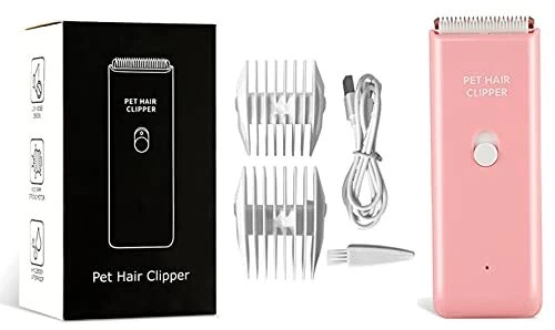 Dog Clippers,Quiet Washable USB Rechargeable Cordless Dog Grooming Kit,Electr...