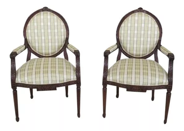 L29993EC: Pair EJ VICTOR French Louis XV Style Arm Chairs ~ New L29993EC: Pair EJ VICTOR French Louis XV Style Arm Chairs ~ New