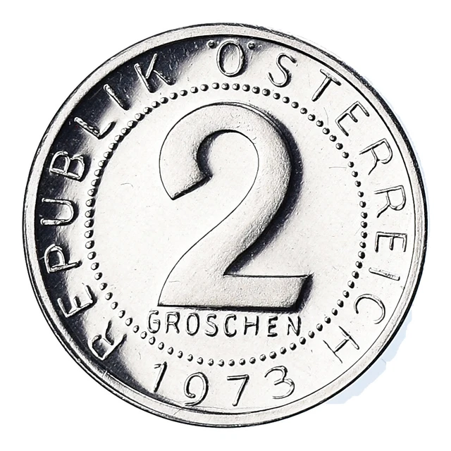 [#1032359] Coin, Austria, 2 Groschen, 1973, FDC, MS, Aluminum, KM:2876 2