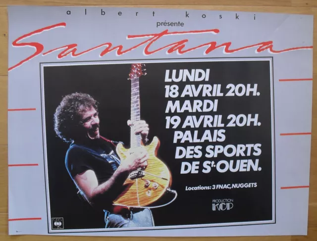 SANTANA original french concert poster '83