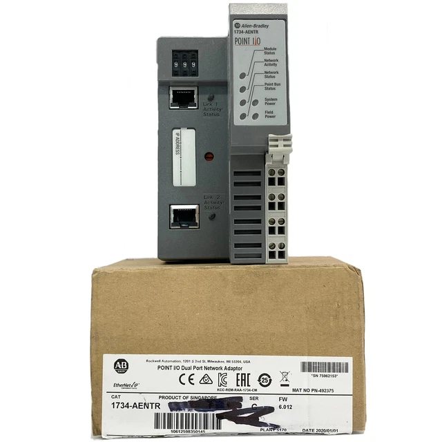 Allen Bradley 1734-AENTR Ethernet Punto I/O Doppio Porta Rete Adattatore USA