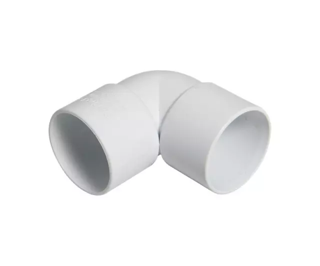 Floplast WS10WH 32mm (36mm) ABS Solvent Weld Waste 90 Degree Bend - White