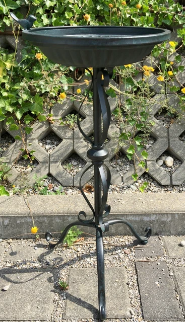 XXL Vogeltränke aus Metall mit Vögelchen  NEU mit Standfuß 68 cm hoch