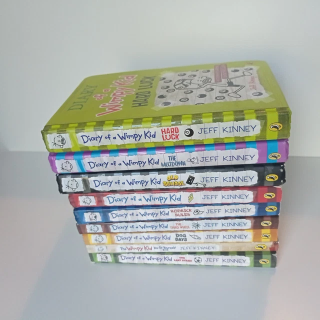 DIARY OF A Wimpy Kid Book Set Bundle of 9 Books Jeff Kinney Some