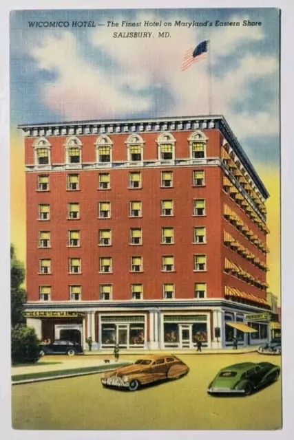 SALISBURY MD POSTCARD Wicomico Hotel Unposted $3.99 - PicClick