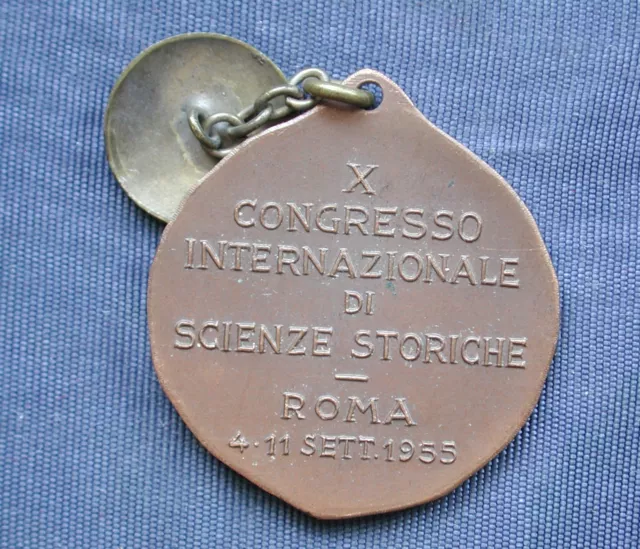 Medaglia 1955 Roma X Congresso Internazionale Di Scienze Storiche - S. Johnson 2