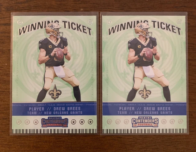 2020 Panini Contenders Drew Brees - (2) Winning Tickets Retail Exclusive WT6