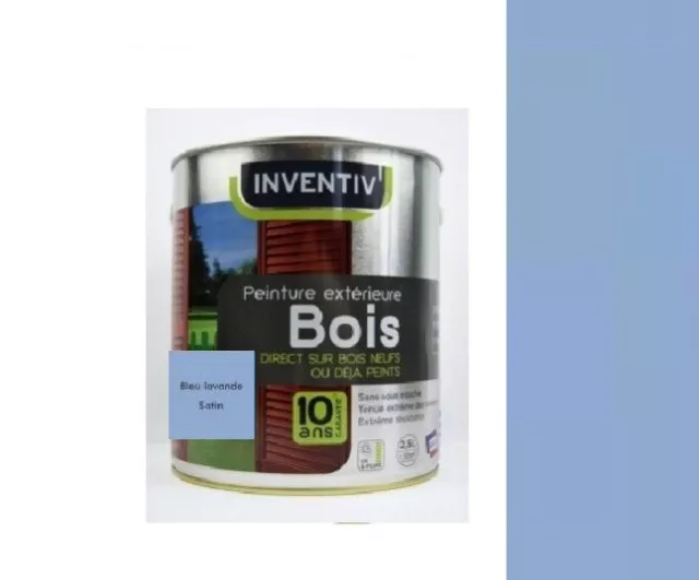 Peinture Pro Special Bois Bleu Lavande Satin 2.5L Microporeuse Tenue 10 Ans