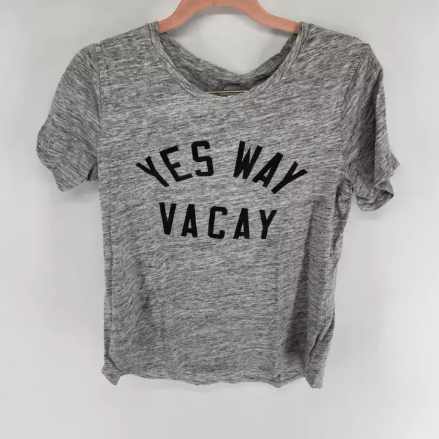 Old navy Gray Marled Yes Way Vacay short sleeve Tshirt womens s