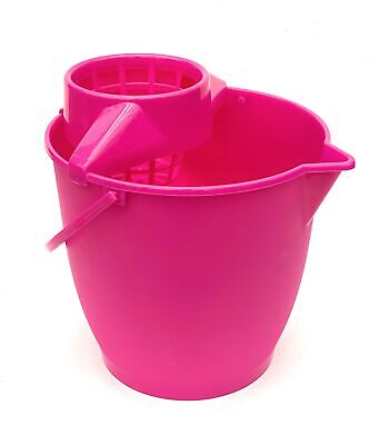 Cubo de limpieza 10l rosa rosa ovalado cubo de limpieza con prensa plástico cubo de agua