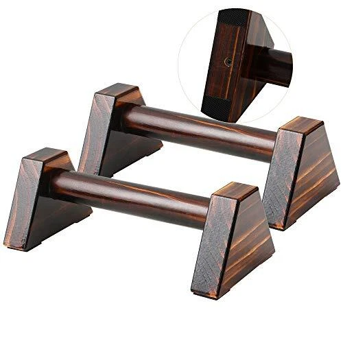 Push-up Stand, 2 PCS Wood Pushup Bars Non-Slip Base Exercise Home CARBIDE WOOD