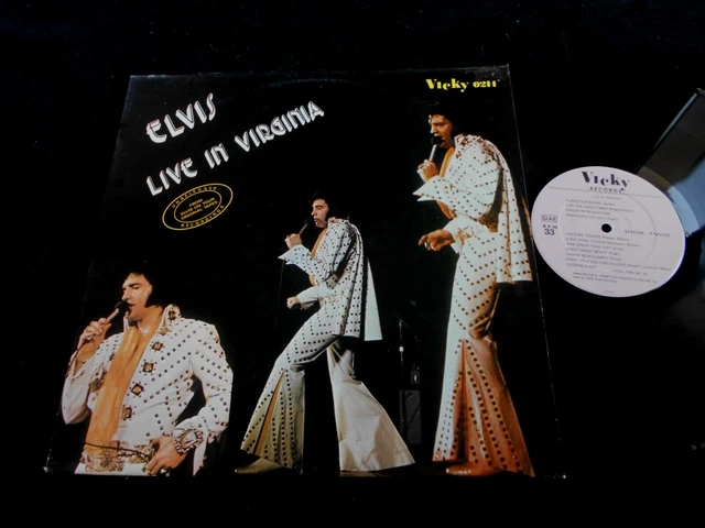 Elvis Presley/Live In Virginia/Rock N Roll/Vicky Records/Italian Press Lp