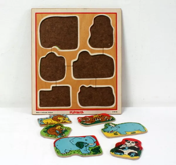 Puzzle bois à encastrer Playskool vintage 3