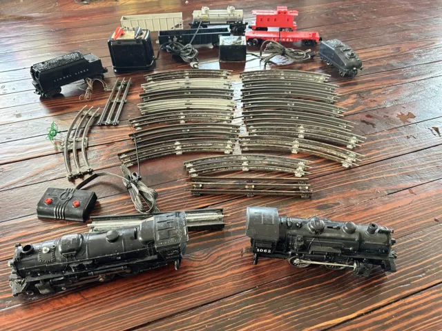 Vintage Lionel Train Set Lot O 27 STEAM ENGINE TENDER 2036 Tracks Transformers +