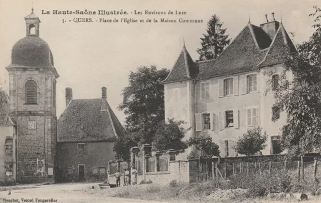 70 Cpa N°5 Quers Place De L'église Et De La Maison Commune