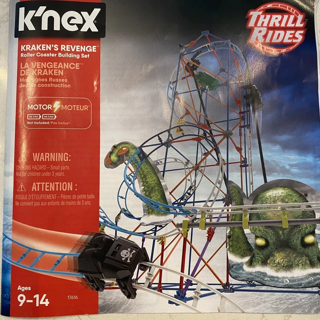 K'NEX KRAKEN’S REVENGE Roller Coaster Building Set INCOMPLETE Has Most ...